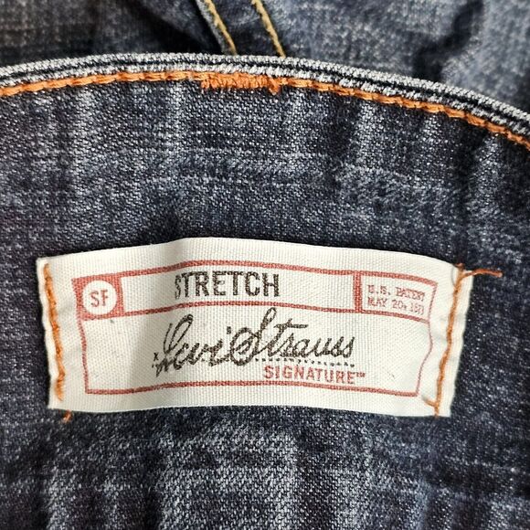 Levis Strauss Signature Jeans Women's 4 Blue Stretch Mid Rise Bootcut Denim EUC - Picture 6 of 13